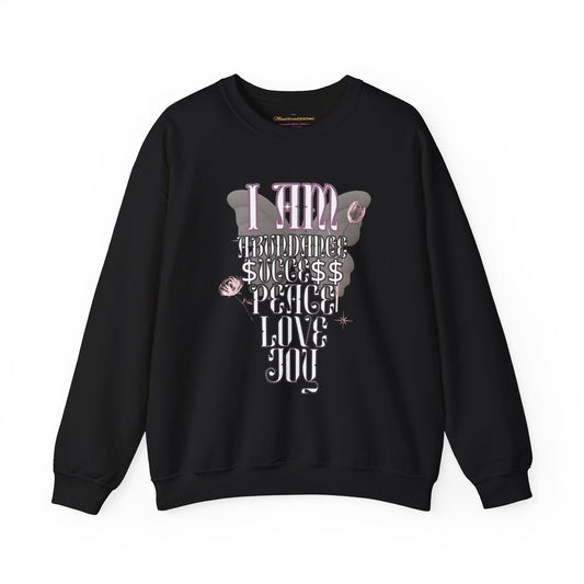 'I Am" Inspirational Crewneck Sweatshirt — "Change Your Mind, Change Your Life" Graphic