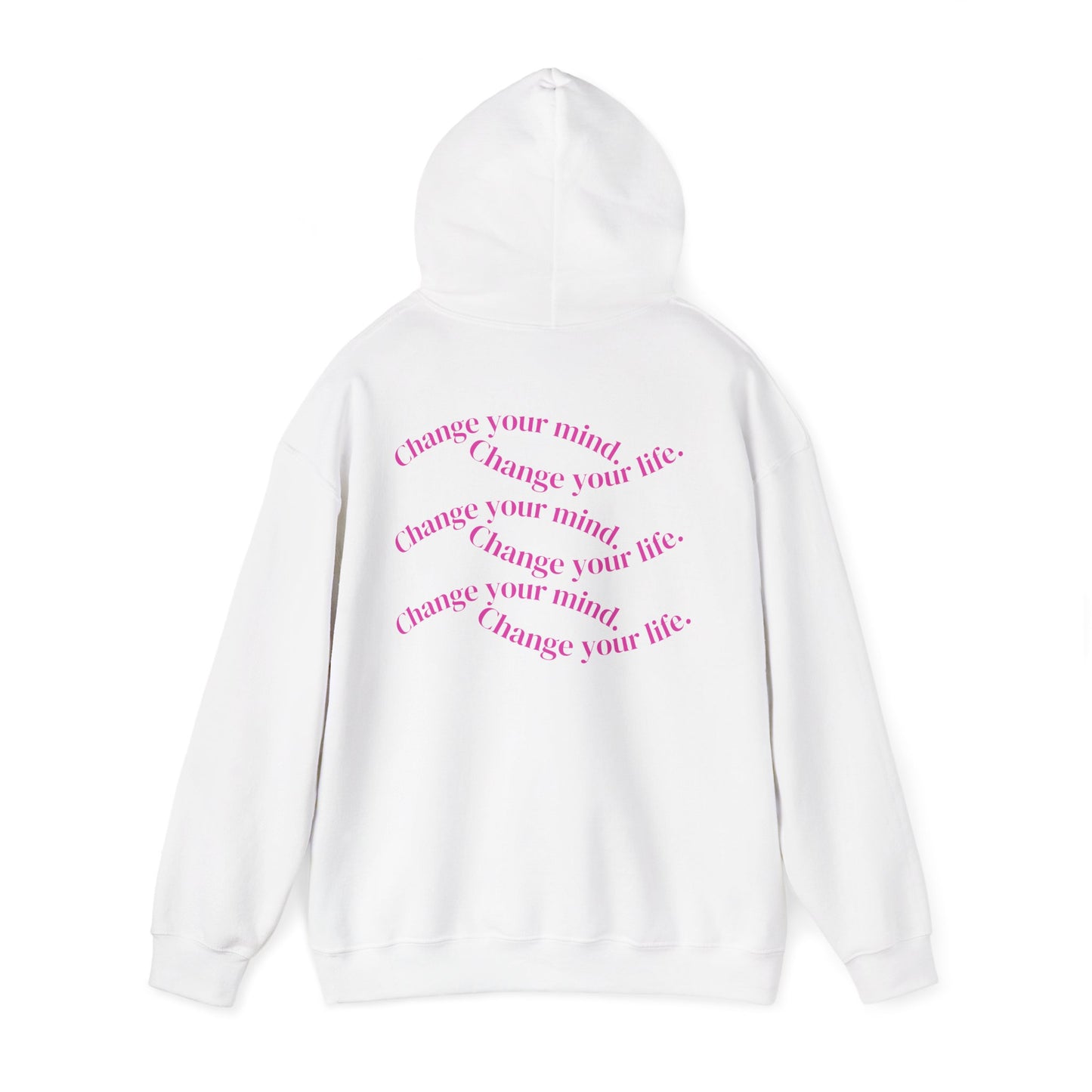 Knee Him Hoodie — Pink Text & Hand Graphic Cozy Pullover